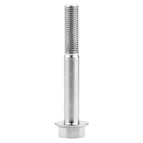 Image of Ti Screws M10 x 20 25 30 35 40 45 50 55 60 65 70 75 80 90 100mm 1.25 Pitch Titanium Flange Hex Bolt Pack of 4 (Silver, M10x100mm)