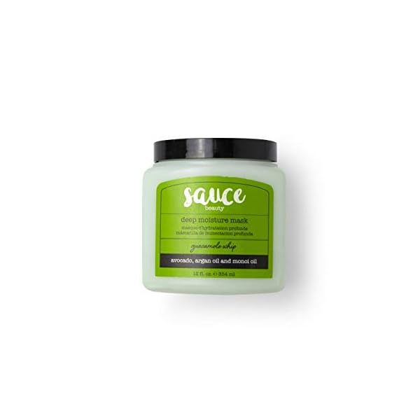 SAUCE BEAUTY Guacamole Whip Hair Mask - Deep Conditioning Hair Mask for All Hair Types w/Avocado, Honey & Argan Oil - 12 Fl Oz Hair Mask for Dry, Damaged & Frizzy Hair (Guacamole)