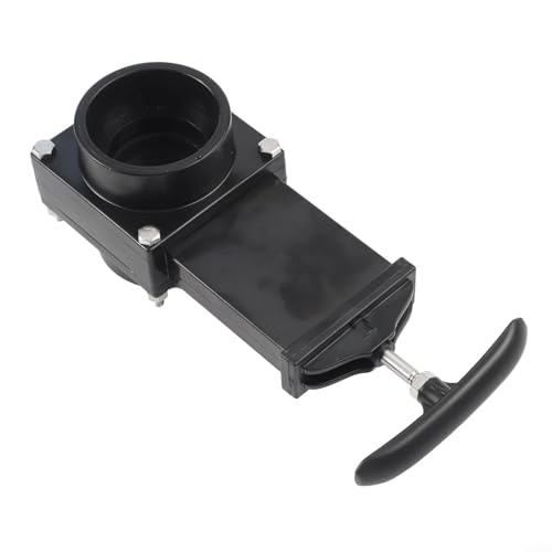 Cuerpo de válvula de residuos de válvula de alcantarillado RV con mango, compatible con tuberías de alcantarillado de 50 mm/75 mm, plástico ABS resistente para campistas, remolques y autocaravanas (50