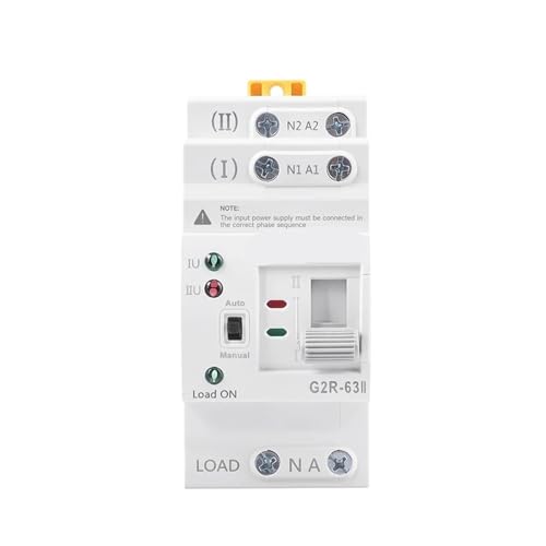 Commutateur de transfert 220V Rail Din ATS 2P 63A pour commutation automatique