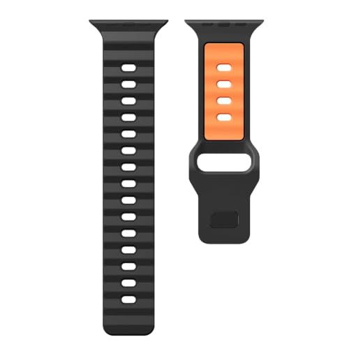 �W�F�l���b�N�P�[�X Watch Series 11/10 46mm �Ή� (�J���[ : �u���b�N�I�����W) �n�[�h�V���R�� �X�|�[�c �X�g���b�v �o���h�P�[�X