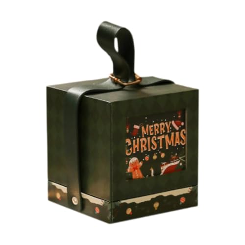 Wzmzjy クリスマスキャンディボックス ポータブルスナック パーティー用品 お菓子 ホリデーギフトボックス