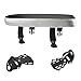 Aosekaa Bicycle Rear Seat Cushion Passenger Back Seat Pad Convenient Replacement Practical Soft Pad with Foldable Footrests, Black Silver