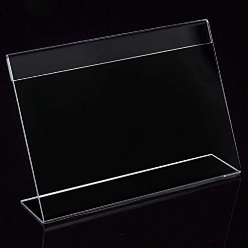 Cliselda 12 Pack 6X4 In Acrylic Sign Display Holder, Clear Menu Holders Table Card Holders Plastic Photo Frames Ad Frames For Office,Home,Store,Restaurant,Hotels #TOP2