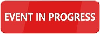 Acrylic Sign Event in Progress Plaque Strong Self-Adhesive for Door Offices Businesses House Home Outdoor Suitable for Event Spaces Conference Rooms Wedding Venues 3X9 Inch