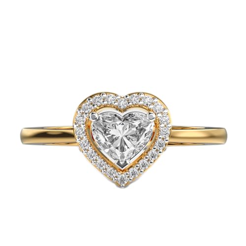 Bague solitaire moissanite forme cœur le cadeau de luxe idéal