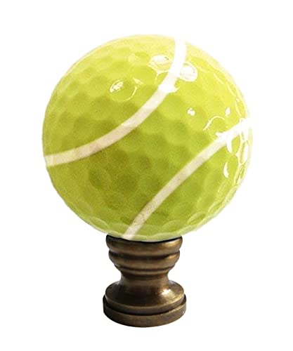 Image of Home Concept Tennis Ball Lamp Finial, Yellow, 2.25 inch h