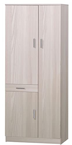 Arredo Stock Armadio multiuso olmo chiaro 3 ante, 77x34x183 cm