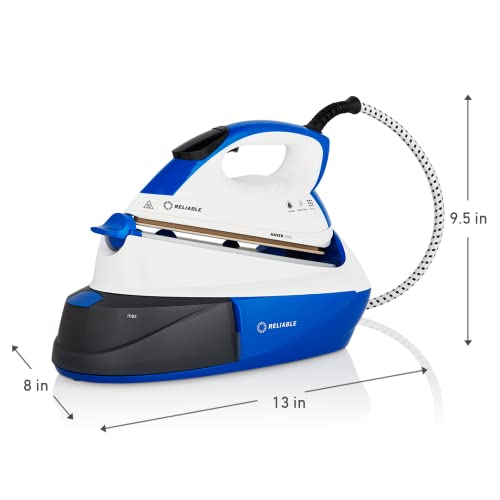 1500W Ironing Station with Ceramic Soleplate, Iron Lock for Easy Carry, 1 Ltr Removable Water Tank and Auto Shut-Off, Digital Display, Continuous Home Steam Iron