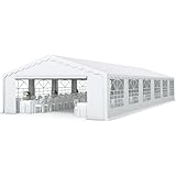 20x40 Heavy Duty Party Tent Upgraded Galvanized Wedding Tent Outdoor Gazebo Event Shelter Carport Canopy with Carry Bags & Reinforced Frame