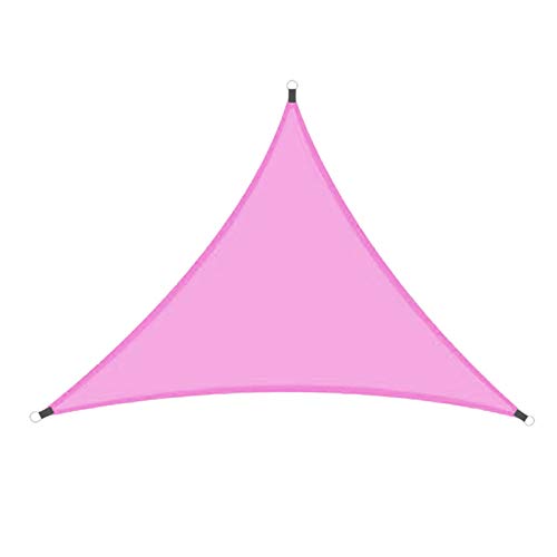 Jycar Triangle Awning Shelter, Waterproof Sun Shade Sail Canopy, Durable Polyester Garden Shading Net With 3Pcs 6.5Ft Ropes, For Outdoor Patio Garden (Pink, 9.8 X 9.8 X 9.8 Ft) #TOP1