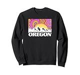 Oregon Retro Vintage Mountains & Outdoors Wilderness State Sweatshirt