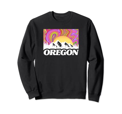 Oregon Retro Vintage Mountains & Outdoors Wilderness State Sweatshirt