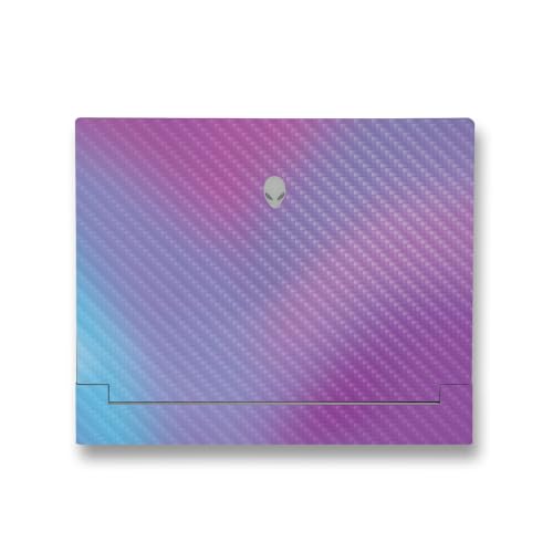 Image of MightySkins Carbon Fiber Skin Compatible with Alienware X14 R2 (2023) Full Wrap Kit - Purple Fog | Protective, Durable Textured Carbon Fiber Finish | Easy to Apply & Change Styles | Made in The USA