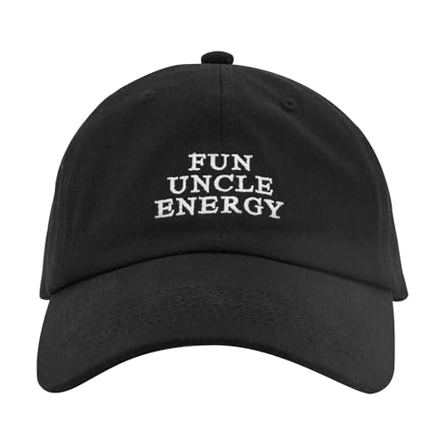 Hanna Roberts Fun Uncle Energy Black Hat | Cap with White Embroidered Letters -  HR Hanna Roberts