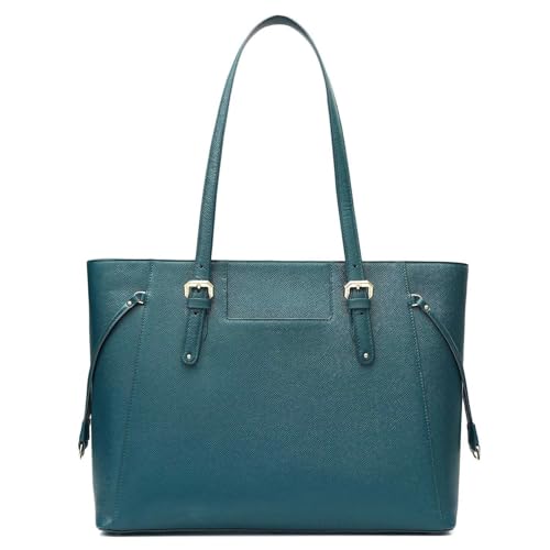 Image of Da Milano Leather Tote Bag for Women | Fits Up To 15 inch Laptop| Versatile Office & Casual Handbag (01063M-OL)