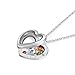 Jovivi Heart Floating Charm Memory Locket Heart Glass Pendant Necklace - 316 Stainless Steel Buckle Closure