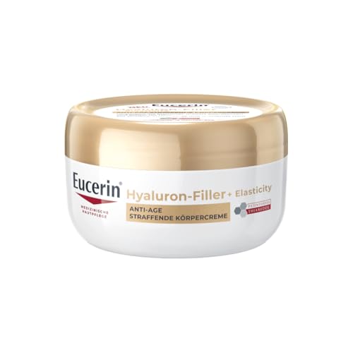 Eucerin Hyaluron-Filler + Elasticity Straffende Körpercreme 200 ml, Bodylotion strafft und regeneriert die Haut, feuchtigkeitsspendende Hautpflege mit Hyaluronsäure, Thiamidol und Arctiin