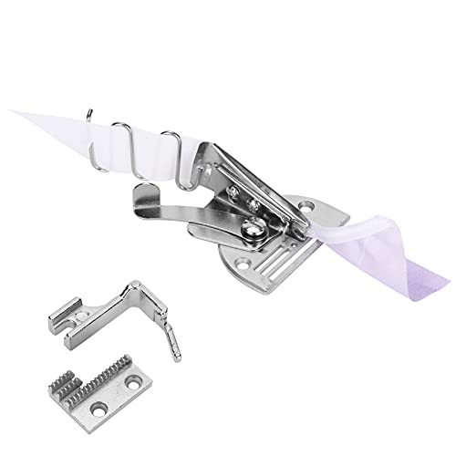 Carpeta al bies A10 Ángulo Recto Accesorio de encuadernación de 4 Pliegues Máquina Herramienta de Pespunte Dispositivo de Dobladillo de Costura Profesional de 30 mm para máquinas