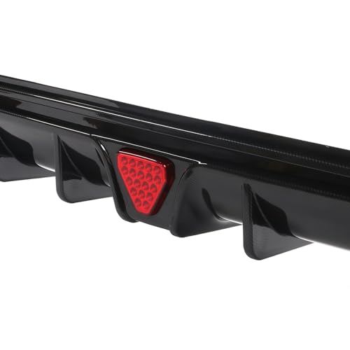 FREEMOTOR802 Compatible with 2022-2024 Honda Civic Sport LX EX-L Hatchback Rear Diffuser Lip W/Aprons, Carbon Fiber Print IKON PP Rear Bumper Lip Splitter Diffuser Canards Guards Protection 3PCS - Thumbnail 7