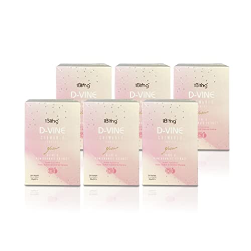 IBling D-Vine Pomegranate 60 Chewable Tablets Collagen. Collagen Tripeptide 4X Fast Absorb Increase Hydration & Skin Elasticity. Effective Within 6 Weeks. 6 Bottles