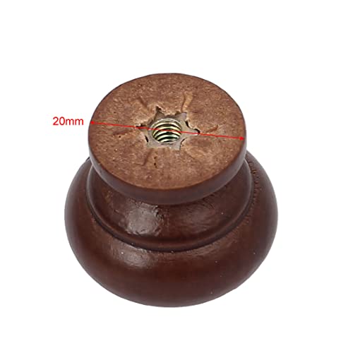 Uxcell Home Cabinet Drawer 27Mmx25Mm Wooden Wood Pull Knob Grab Handle Dark Brown For Dresser Drawer Wardrobe 15Pcs #TOP2