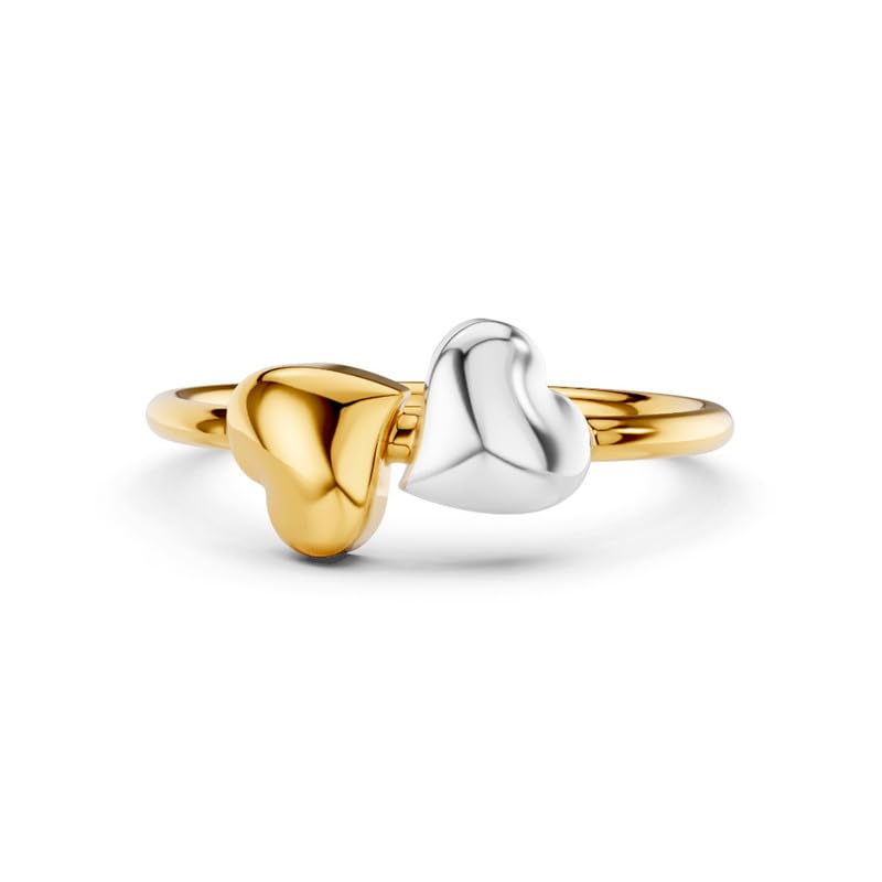 9KT / 14KT / 18KT HeartGlint Yellow Gold Ring For Women | S14