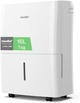 Comfee Luftentfeuchter 16L,Raumgröße ca. 80m³(32m²),Smart modu,Timer 24H,Wassertank 3L,APP-fähig, Weiß, MDDF-16DEN7-WF
