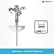 CELLFAST Pulsationssprenger Impulsprenger Pulsationsregner Professionell Gartensprinkler Rasensprenger Aus Metall Für Rasen Blumen Pflanzen Stufenregulierung Lux Ideal