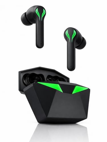 VOY-Play TWS Earbuds, Gaming Earbuds with RGB LED Gaming Design. 40 Hours Playtime, Bluetooth 5.3 + ENC Clarity, 13mm HD BASS Drivers, IPX5 Sweat-Proof,Built-in Mic for Android & iOS