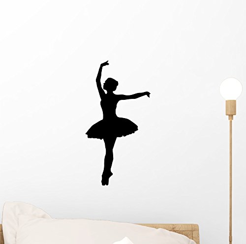 Wallmonkeys Wm342613 Ballet Silhouette Style 27 Black Wall Decal Peel And Stick Graphic (12 In H X 6 In W) #TOP21