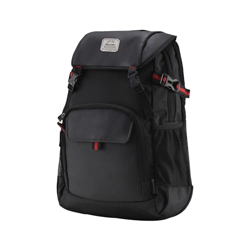 Image of HARISSONS RHINO Laptop Backpack | 30L | Fits 15.6 inch Laptop | 420D PU-Coated Polyester & Vegan Leather | Office, Commute & Travel | Laptop Protection, Trolley Sleeve, Organizer