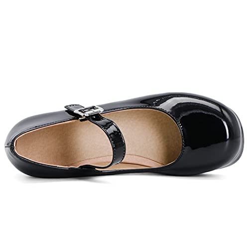 Meefit Women Block Heel Mary Jane Lolita Shoes Platform Patent Leather Cosplay Pumps4