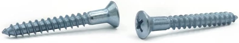 #10 x 2" Wood Screws/Phillips/Oval Head/Steel/Zinc / 1,500 Pc. Carton