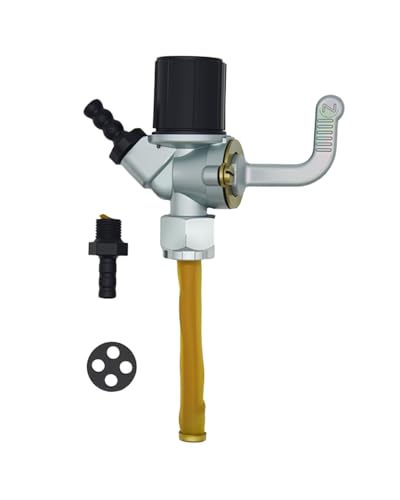 Benzinhahn Schalter für Simson S51 50, SR50/60/80, MZ ETZ125/150/250/251, KR51/1 KR51/2, Benzinhahn Kraftstoffhahn mit Messingsieb und Wasserbeutel