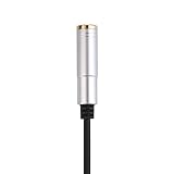  TOPmountain 3,5-mm-Audiomikrofon-Splitter-Y-Kabel, 1 männliche Klinke auf Zwei kompakte Kompaktlautsprecher-Zusatzkabel - Silber