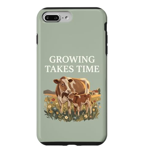 Growing Takes Time ���̎q���̃R�e�[�W�R�A�f�U�C�� �X�}�z�P�[�X iPhone 7 Plus/8 Plus �p