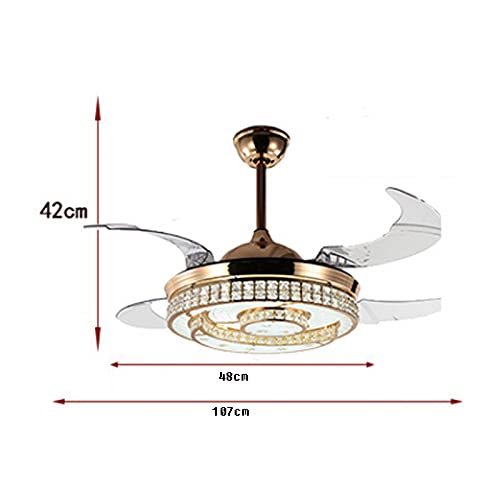 Ventilateur de plafond LED avec télécommande pour salon moderne 220V