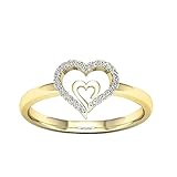 Piercing Anillos Creative Jewelry Compromiso Amor Corazón A Corazón Anillos D Anillos Plata, 6, Circonitas, Sin piedra preciosa