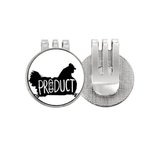 Marqueur de balle de golf noir émail naturel clip magnétique pince casquette poule
