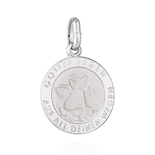 Pendentif ange gardien argent 12mm contre l'usure pour un bijou durable