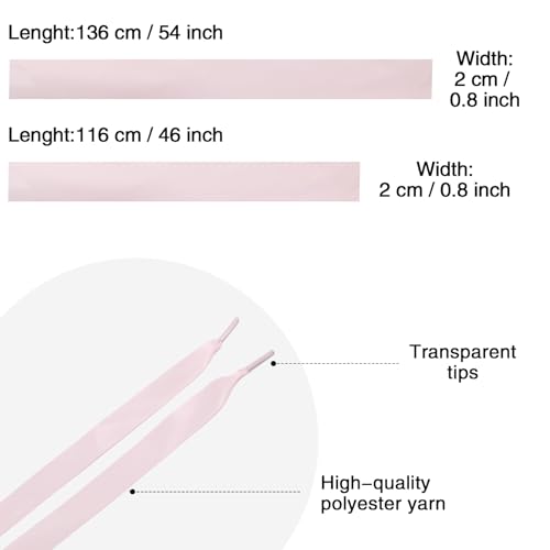 Ciormis Shoe Laces for Sneakers 3 Pair - 47''/55'' Length Flat Shoelaces, Sneakers Boot Flat Shoes Replacement Shoe Strings2