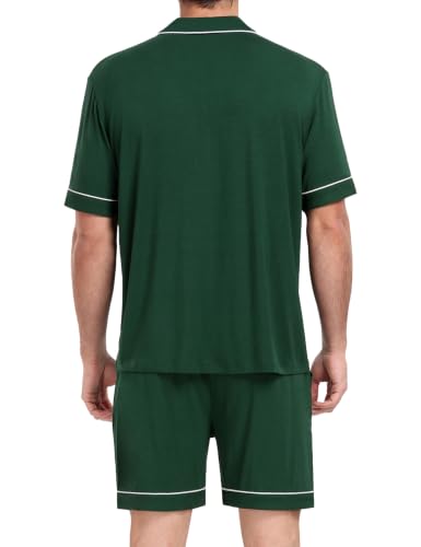 Image of Mens 2 Piece Short Sleeve Button Down Pajama Set, S-3XL