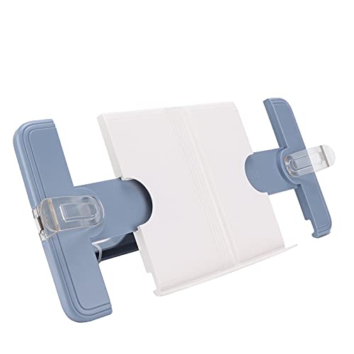 Portable Reading Shelf, Adjustable Hands Free Cookbook Holder Reading Rack For Textbook Recipe Magazine Tablet(Blue) #TOP4