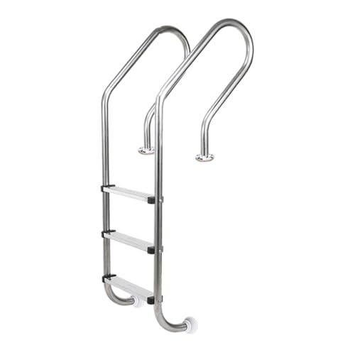 Escalera para piscina de 3 peldaños acero inoxidable miniatura 1