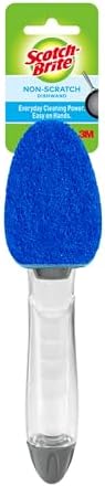 Scotch-Brite Non-Scratch Dishwand, Scrubber for Cleaning Kitchen, Bathroom, and Household, Non-Scratch Dish Scrubber Safe for Non-Stick Cookware, 1 Dishwand