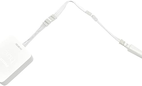 Miniatura 11 de Light Solutions - Cable de extensión de 0.5 pies compatible con Philips Hue Gradient Lightstrip (4 piezas) - Blanco