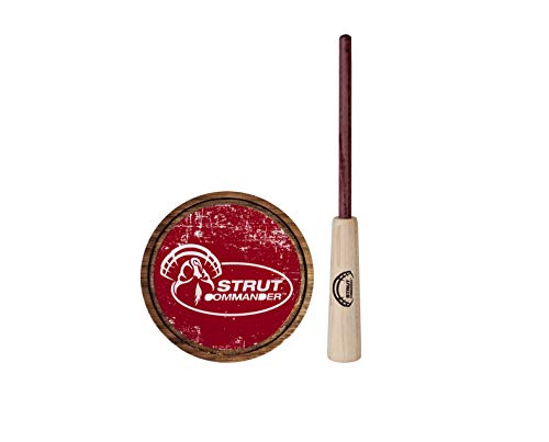 STRUT Commander Turkey Pot Call - Turkey Calling with Realistic Yelps Clucks Cutts Purrs for Hunting Turkeys - Made in USA - Gobstopper