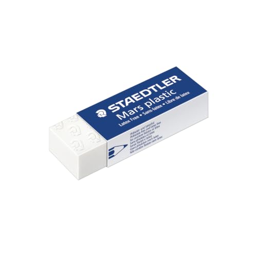 Image of STAEDTLER Mars Plastic Vinyl Erasers (2-Pack), White Erasers for Clean & Precise Results - Latex-Free, Minimal Crumbling, Made in Germany