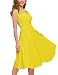 MUXXN Women's 1950s Vintage Retro Capshoulder Party Swing Dress (L, Yellow)